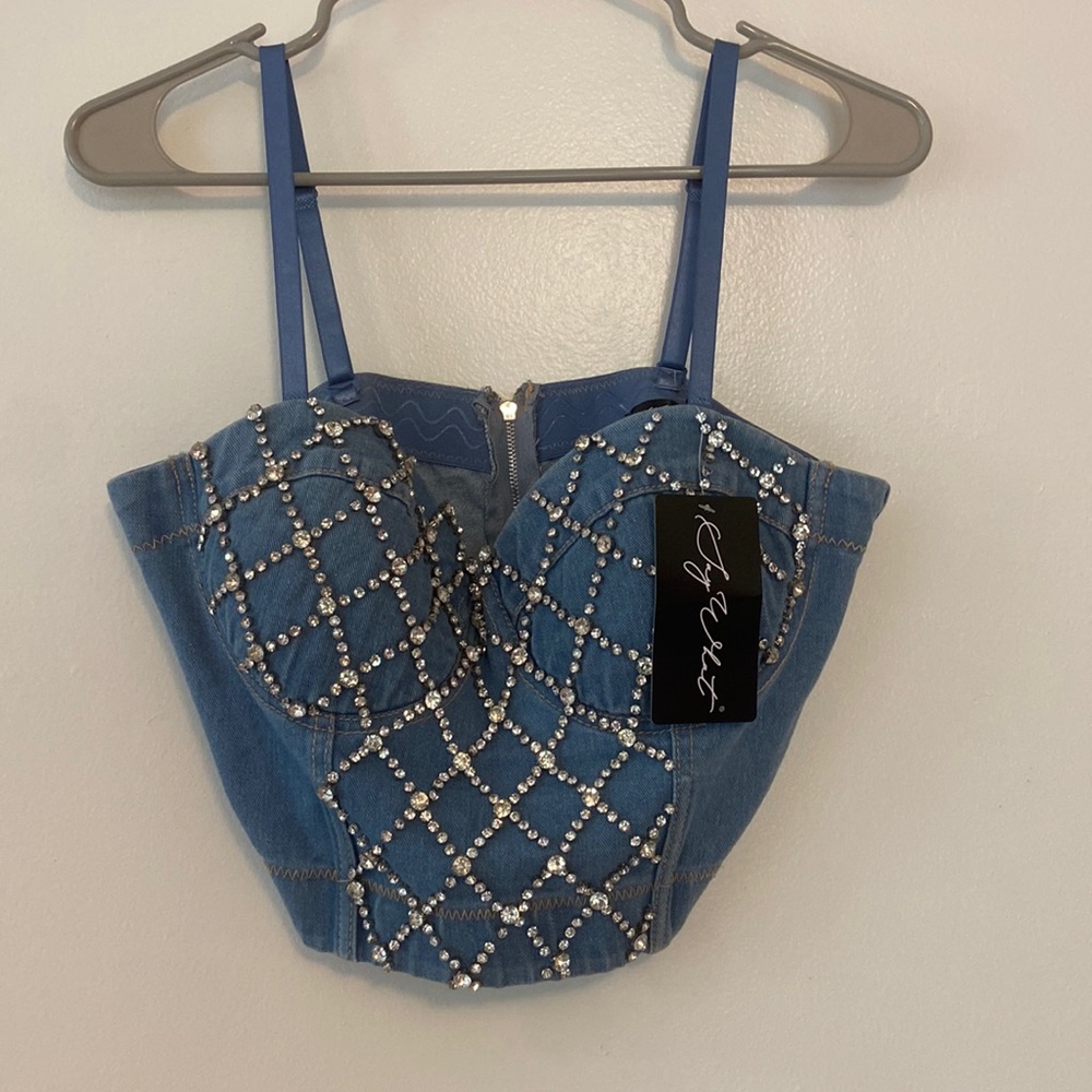 Bedazzled Jean Corset!